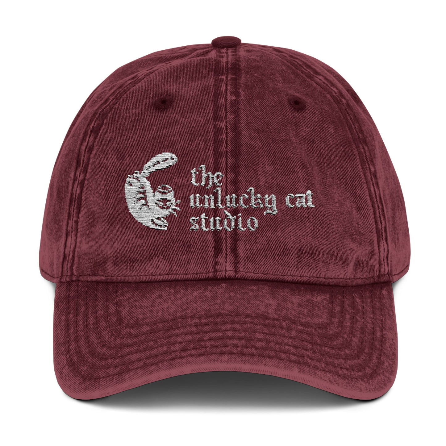 white logo hat.