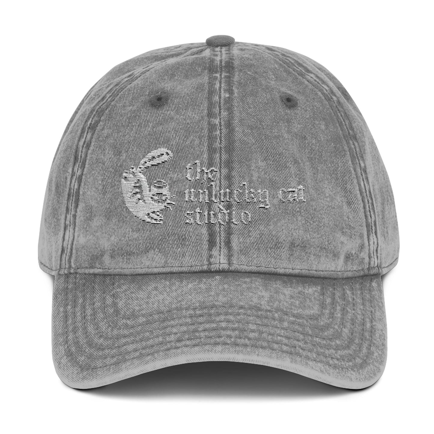 white logo hat.