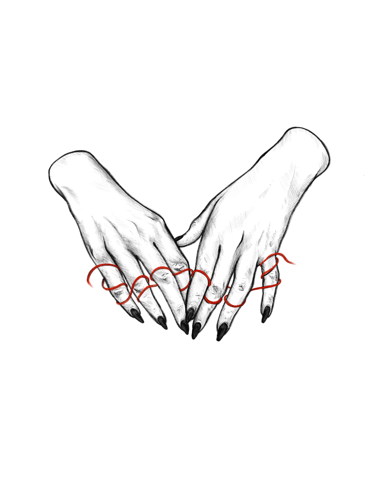 hands tied.