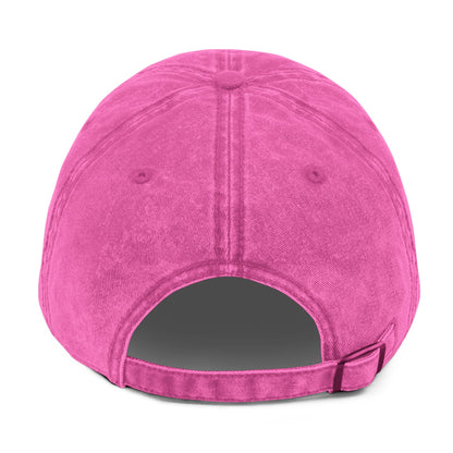unlucky hat - black text.